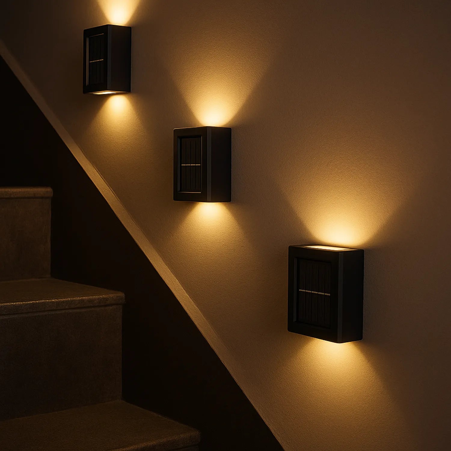 Luz de pared solar energía sostenible